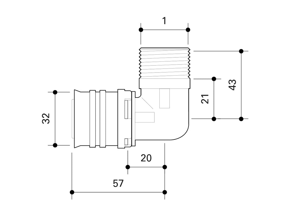 Fränkische Alpex-Duo XS Elbow with MT 32-R1