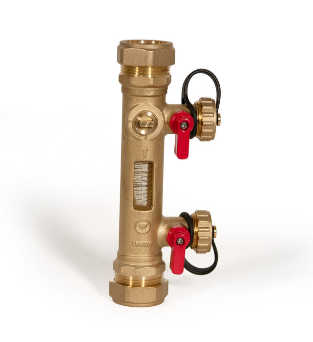 28MM FLOW BALANCING VALVE WITH FILL AND FLUSH 5 - 40LTR