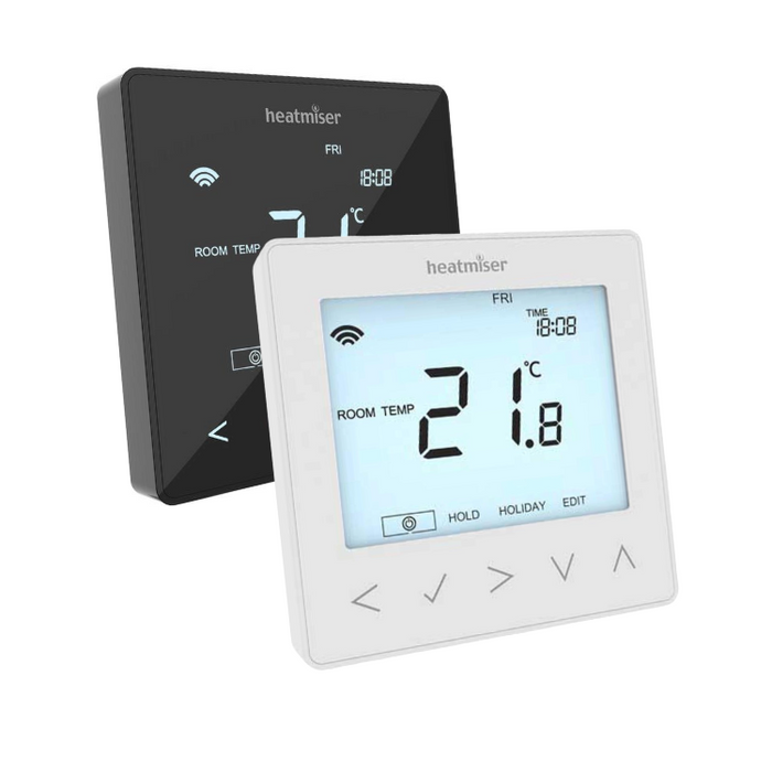 Heatmiser neoStat Wi-Fi - Wi-Fi Thermostat - Glacier White & Carbon Black