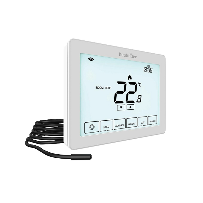 Heatmiser neoStat Touch-e Thermostat Carbon & White