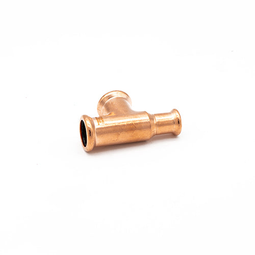 Copper Press Fit Reducing Tee 22 x 15 x 22mm - M Profile