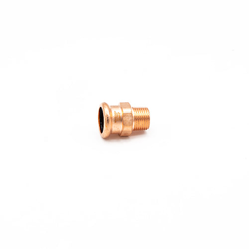 Copper Press Fit 22mm x 1/2"  Male Coupler - M Profile