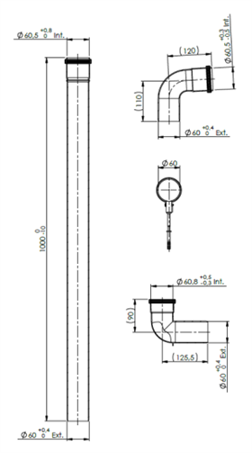 Flue 60mm Plume Mangement Kit- Reduced height 7946889