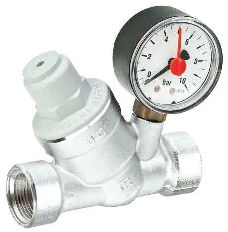 DZR Brass Pressure Reducing valve with gauge