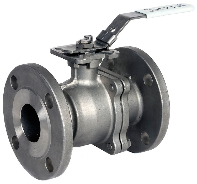 2 Piece Flanged ANSI Class 150 Stainless Steel Ball Valve