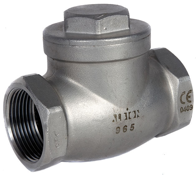 PN16 Stainless Steel Swing Check Valve BSP Parallel F/F Ends (ISO 7/1)