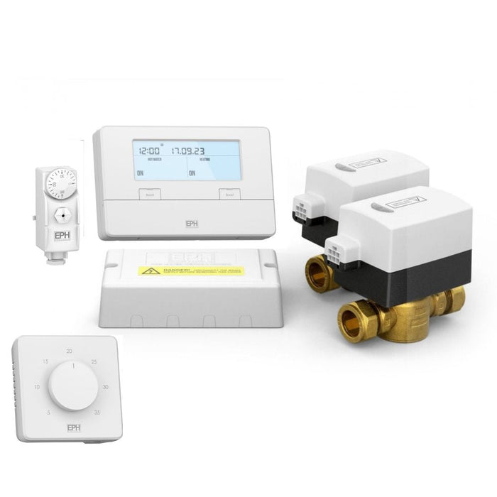 CR2P-221351 - Pack c/w R27-HW, 2 x V222P, CM3, WRP-TP & WC2 - 2 Zone Heating Control Packs