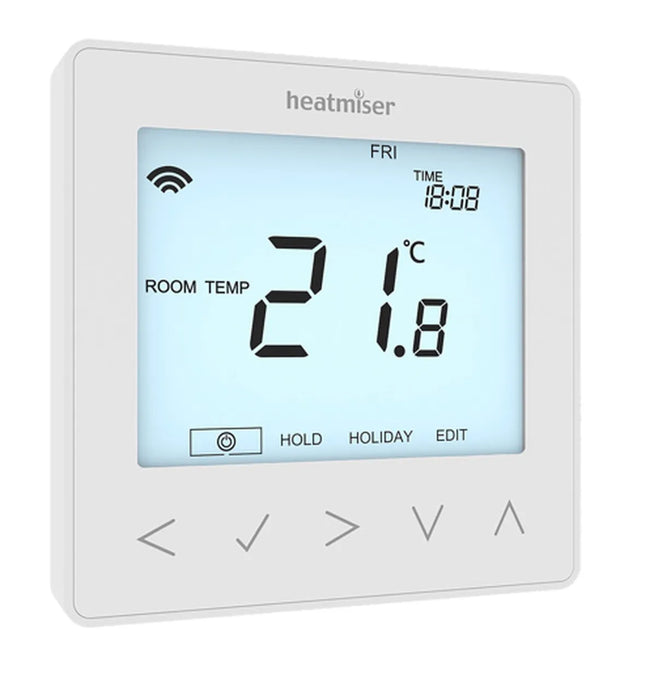 Heatmiser Neostat 12v White complete with Remote Sensor Probe