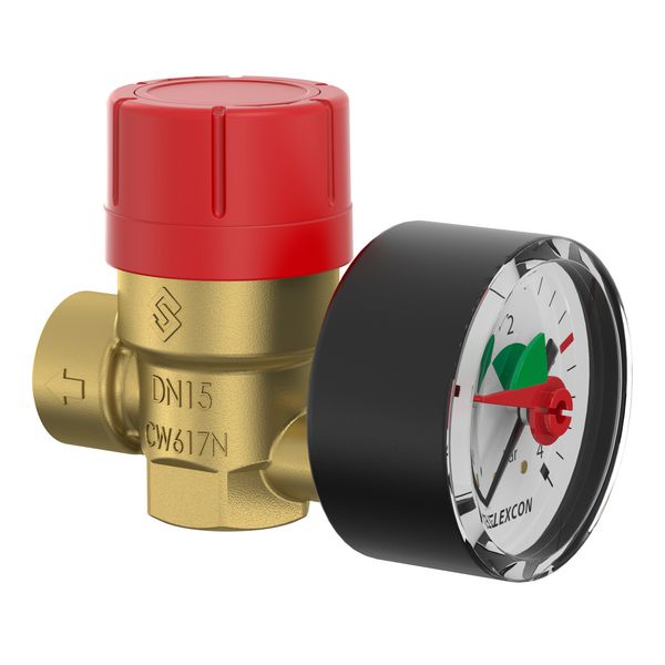 Flamco Prescomano - safety valve & pressure gauge