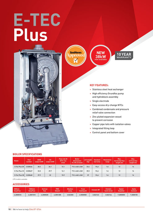 Alpha E-Tec Plus Series Combi Boiler