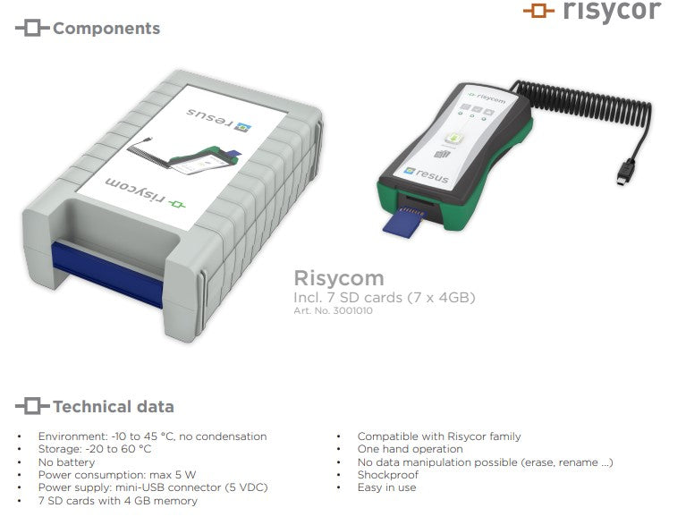 Resus Risycom ‐  Portable device for memory readout