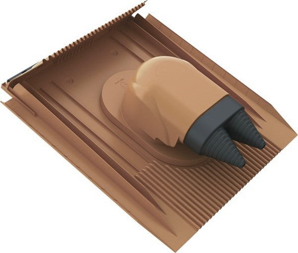 Viessmann Roof flashing for pantiles for flow and return pipes (brown)  - ZK02015