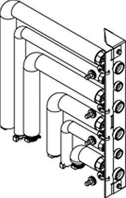 Viessmann Pre-plumbing jig with valves - connection to right Vitocal 151-A