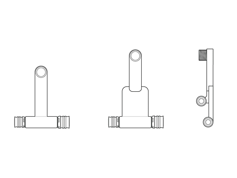 Alpex F50 PROFI radiator connection set 16mm - ½” MT - 20mm