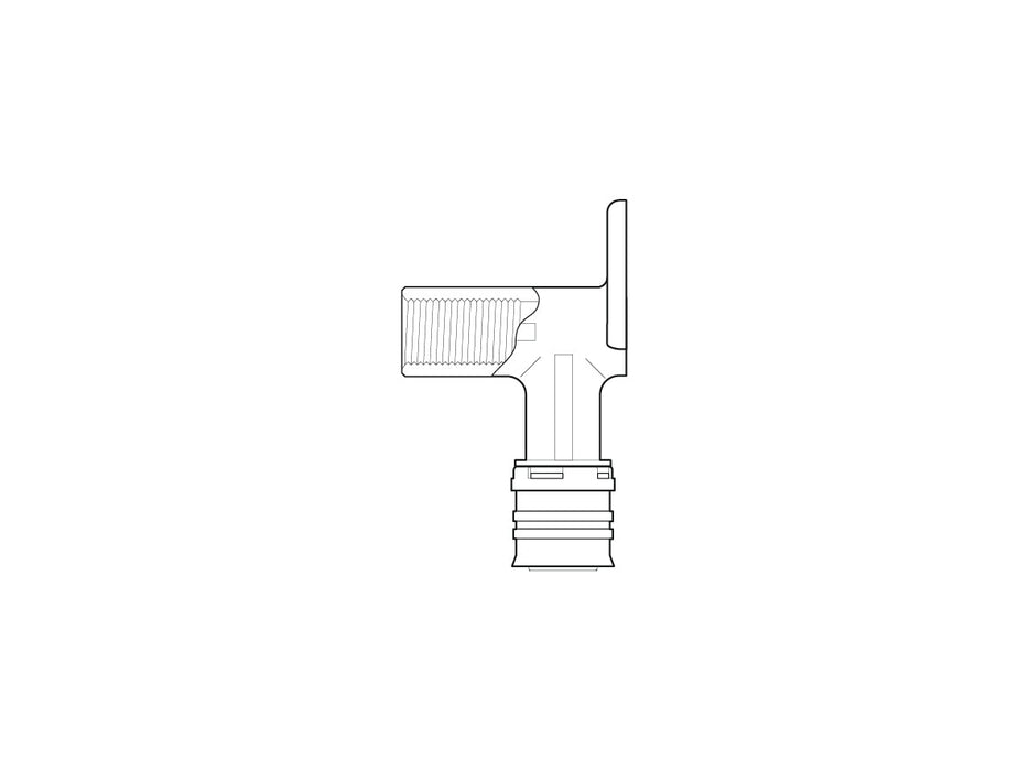 Alpex F50 PROFI wall mounting elbow 20mm, 26mm, 35mm, 52mm, 78mm  - 90 Degree,½   Female Thread FT ,¾   Female Thread FT