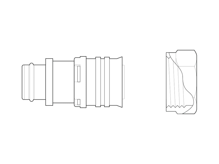 Alpex F50 PROFI adaptor for Mepla fix 16mm -½   Female Thread FT