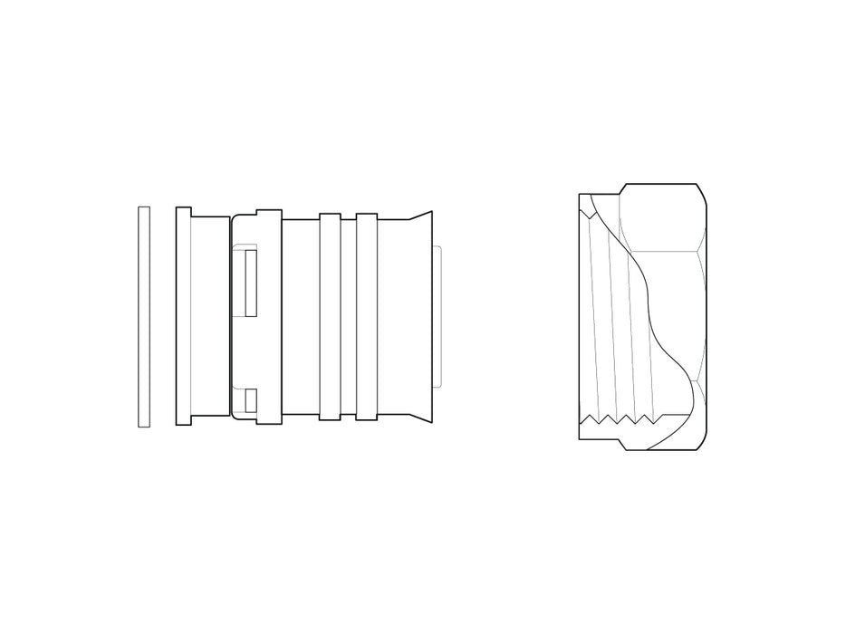 Alpex F50 PROFI adaptor flat sealing 20mm - ¾”FT