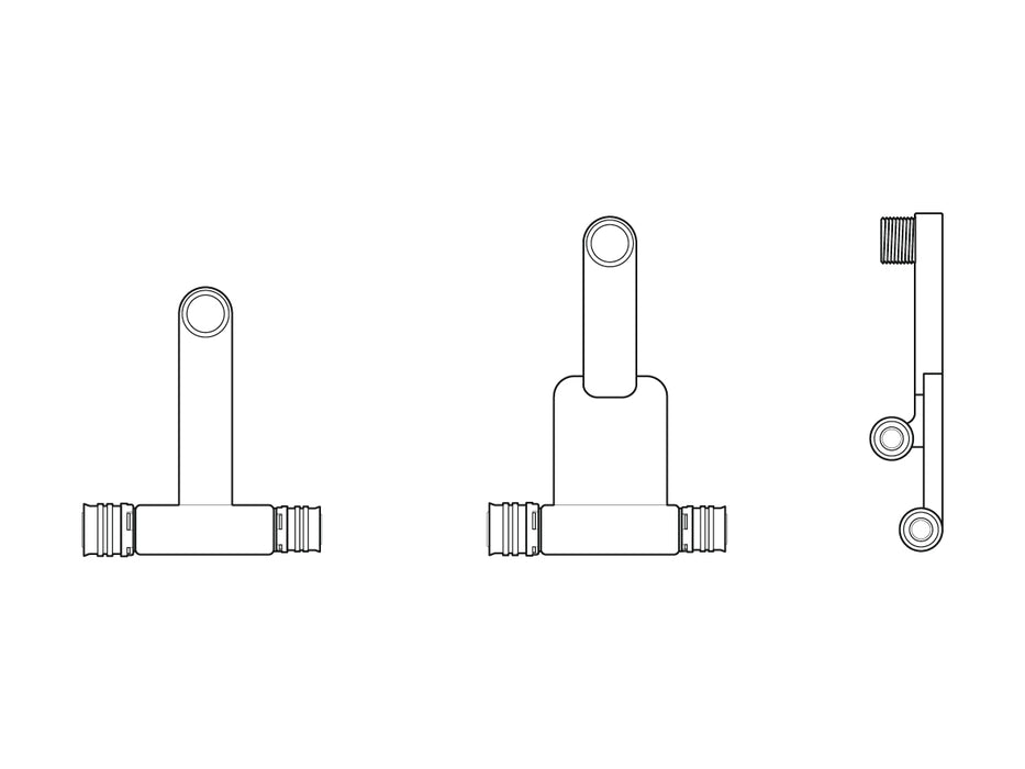 Alpex F50 PROFI radiator connection set 20mm - ½”MT - 16mm