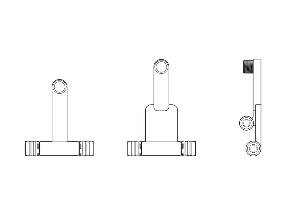 Alpex F50 PROFI radiator connection set 20mm - ½”MT - 20mm