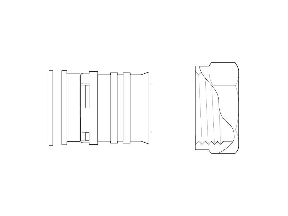 Alpex F50 PROFI flat-sealing adaptor 26mm - ¾”FT