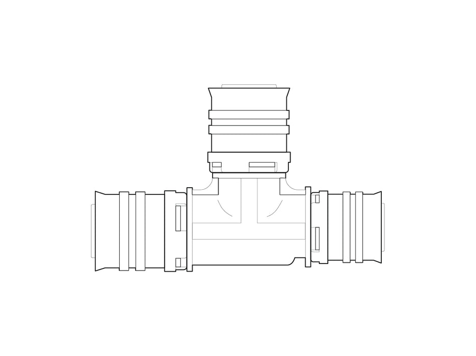 Alpex F50 PROFI PPSU T-piece 20mm - 20mm - 16mm