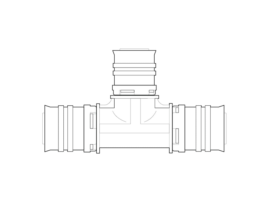 Alpex F50 PROFI PPSU T-piece 20mm - 16mm - 20mm