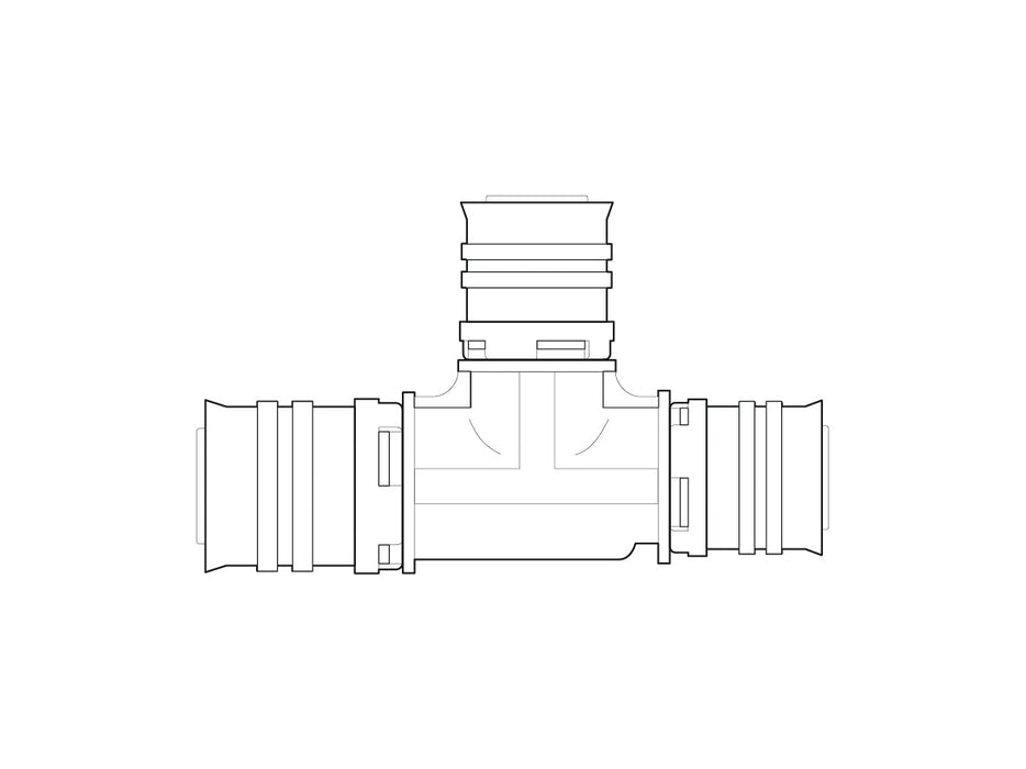 Alpex F50 PROFI PPSU T-piece Size 16mm, 20mm, 26mm, 32mm