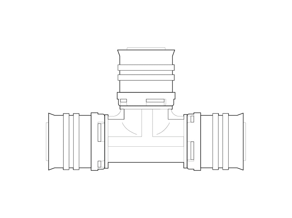 Alpex F50 PROFI PPSU T-piece 20mm - 26mm - 20mm