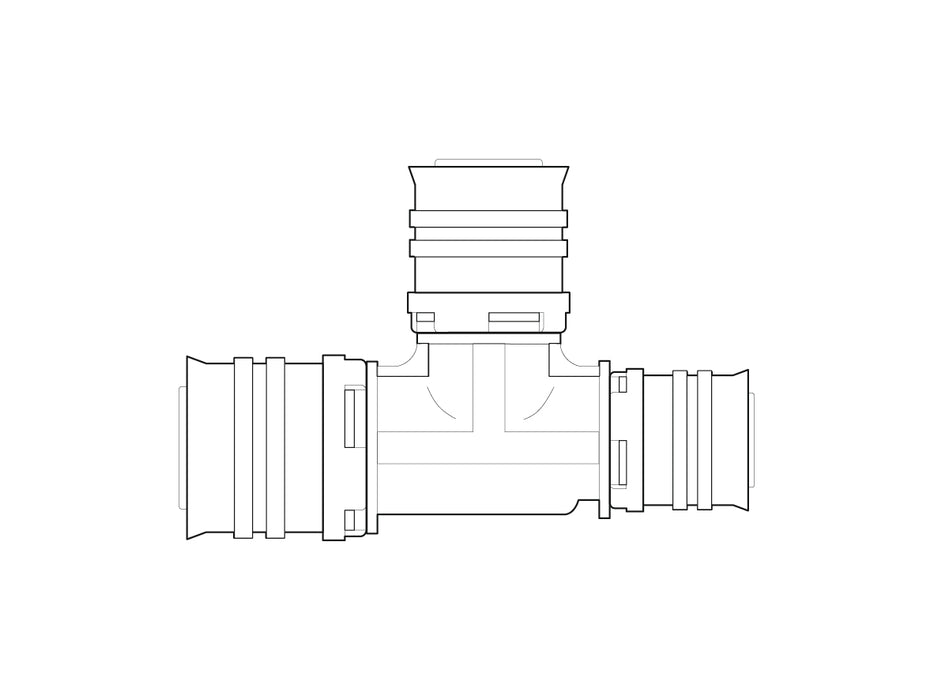 Alpex F50 PROFI PPSU T-piece 26mm - 26mm - 16mm