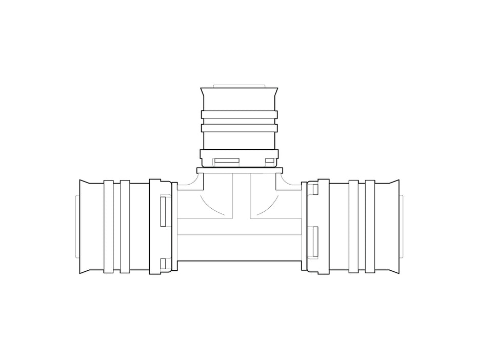 Alpex F50 PROFI PPSU T-piece 26mm - 16mm - 26mm