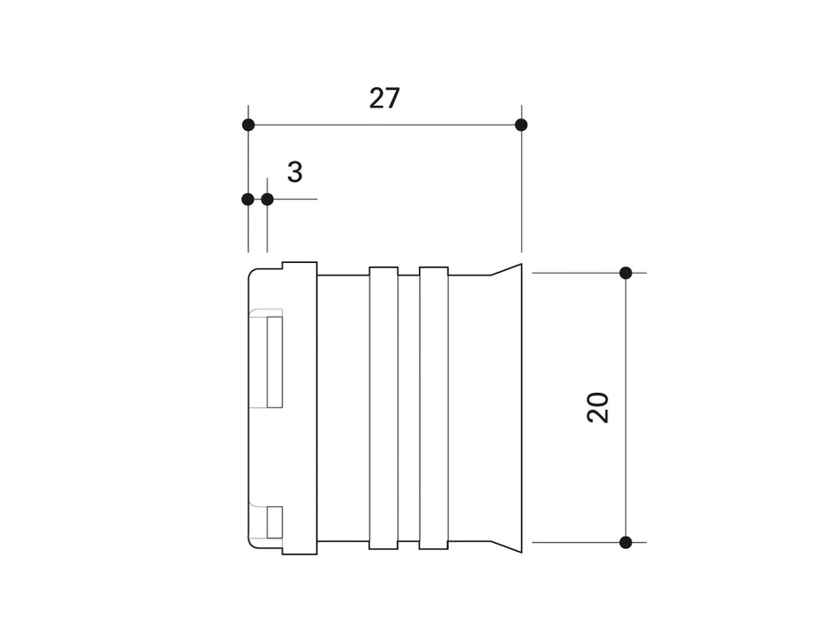 Alpex F50 spare compression sleeve 20mm