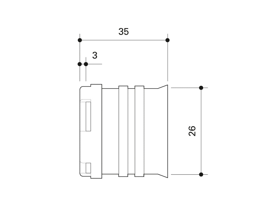 Alpex F50 spare compression sleeve 26mm