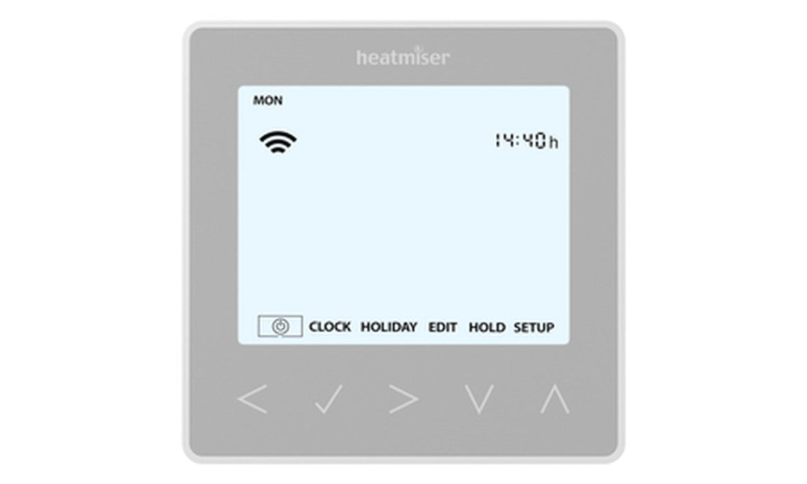 Heatmiser neoStat-HW 230v Platinum Silver - Programmable Thermostat Hard Wired