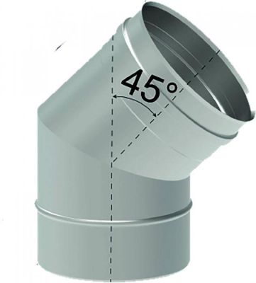 Elbow 45° to 87° Ø 130 with / without inspection
