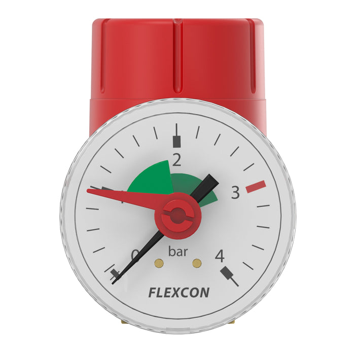 Flamco Prescomano - safety valve & pressure gauge