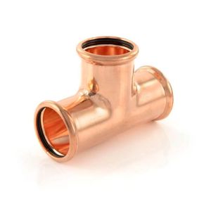 Copper Press Fit Equal Tee 35mm - M Profile