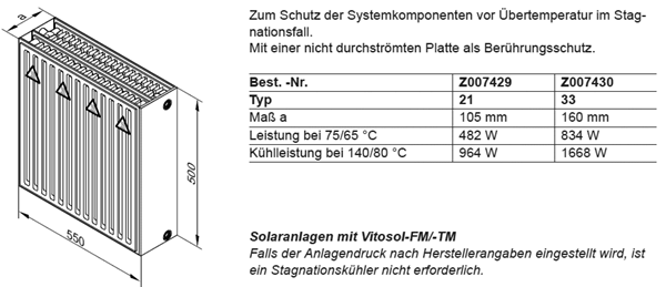 Viessmann Stagnation cooler type 33 - Z007430